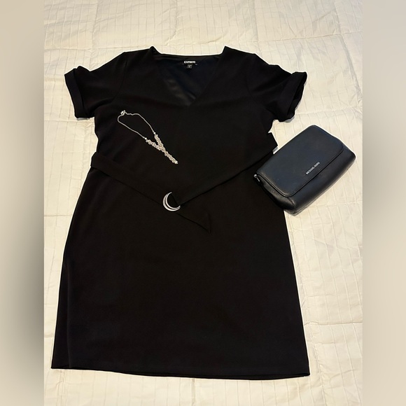 Express Elegant Black Midi Dress - Picture 1 of 2